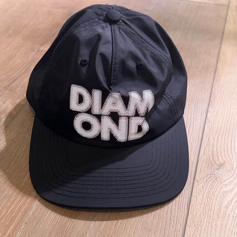 Diamond Black Nylon Adjustable Hat